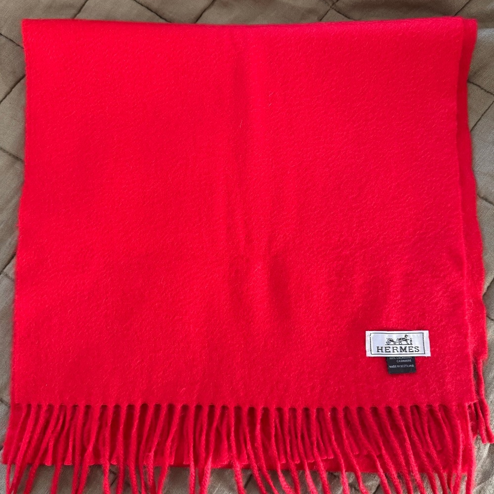 Hermes scarf - Men’s red cashmere